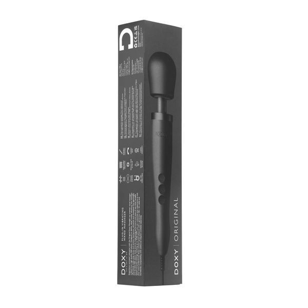 Вібромасажер DOXY Original Black, дуже потужний, живлення 220В SO1428 фото