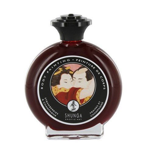 Фарба для тіла Shunga BODYPAINTING &ndash; Sparkling Strawberry Wine (100 мл) без глютену та парабенів SO2548 фото