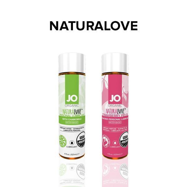 Змазка на водній основі JO NATURALOVE &mdash; ORGANIC (120 мл) з екстрактом листя агави та ромашки SO1684 фото