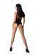 Бодістокінг з імітацією корсетної шнурівки Passion BS094 One Size, black, квітковий візерунок, з дос SO8923 фото 2