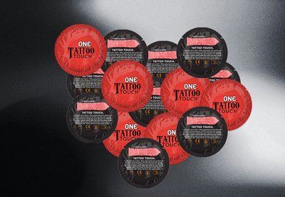 ONE Tattoo Touch Red - з ребристою поверхнею у вигляді тату, 15 шт. NO0134 фото