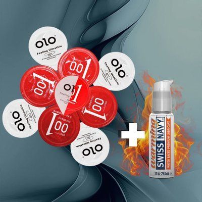 Тепло в кожному дотику: OLO Feeling Ultrathin + OLO Розігріваючі + Swiss Navy Warming, 11 шт NO6177 фото