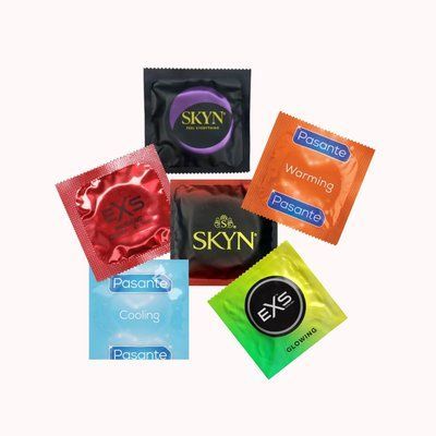 Skyn + Pasante + EXS &ndash; 38 шт (безлатексні, зігріваючі, охолоджуючі та світлові) NO7006 фото