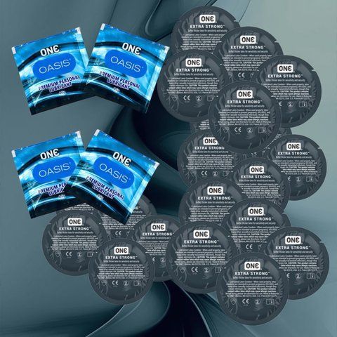 Комплект ONE Extra Strong &ndash; 20 шт., ONE Oasis 3 г &ndash; 4 шт, 20 шт + 4 шт NO6473 фото