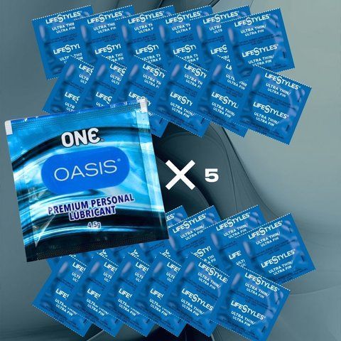 Комплект LifeStyles Ultra Thin &ndash; 25 шт., ONE Oasis 3 г &ndash; 5 шт, 25 шт + 5 шт NO6524 фото