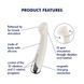 Вібратор з ротацією Satisfyer Spinning G-Spot 1 Beige, плоский майданчик для стимуляції точки G SX0557 фото 7