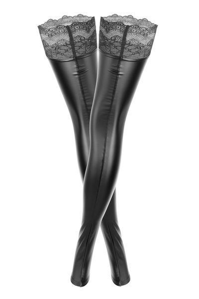 Панчохи з мокрим ефектом Noir Handmade F135 Powerwetlook stockings, S, без мисків SX0017 фото