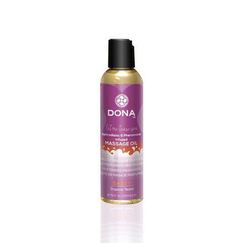Масажна олія DONA Massage Oil SASSY &ndash; TROPICAL TEASE (110 мл) з феромонами та афродизіаками SO1690 фото