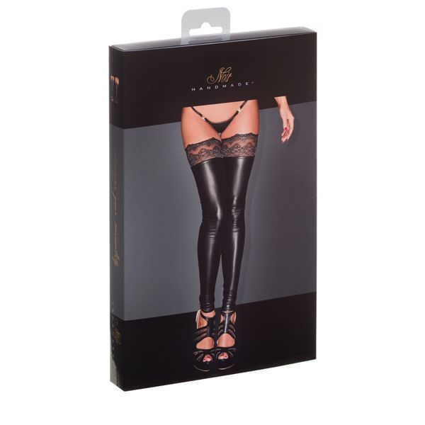 Панчохи з мокрим ефектом Noir Handmade F135 Powerwetlook stockings, S, без мисків SX0017 фото