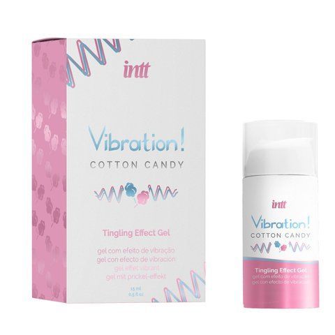 Рідкий вібратор Intt Vibration Cotton Candy (15 мл), густий гель, дуже смачний, діє до 30 хвилин SO9812 фото