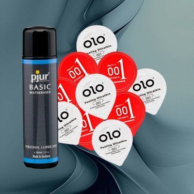 Базовий догляд: OLO Feeling Ultrathin + OLO Розігріваючі + Basic Waterbased, 11 шт NO6181 фото