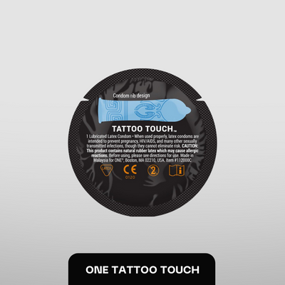 ONE Tattoo Touch Blue - з ребристою поверхнею у вигляді тату MU0114 фото