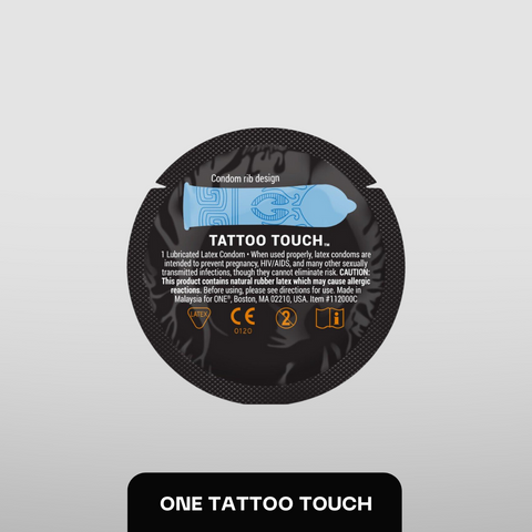 ONE Tattoo Touch Blue - з ребристою поверхнею у вигляді тату MU0114 фото