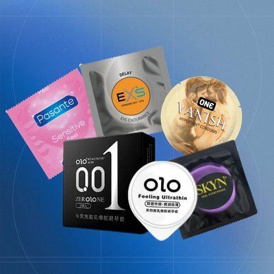 Набір Box: Pasante Cooling, охолоджуючі 8 шт. ; ONE ребристі 5 шт.; OLO Ice & Fire з термоефектом лід та полум'я та гіауроновою змазкою, 5 шт.; Pasante Warming розігріваючі, 4 шт.; EXS Bubblegum ароматизовані 4 шт.; NO7606 фото