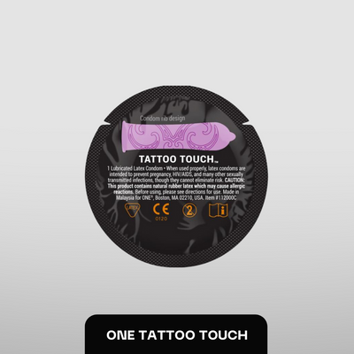ONE Tattoo Touch Purple - з ребристою поверхнею у вигляді тату MU0115 фото