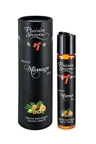 Масажна олія Plaisirs Secrets Exotic Fruits (59мл) з афродизіаками їстівна, подарункове паковання SO1839 фото