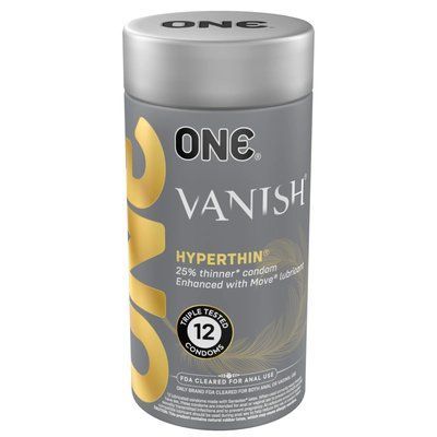 Презервативи ONE Vanish Hyperthin 12 шт, подарункова упаковка тюб SX0792 фото