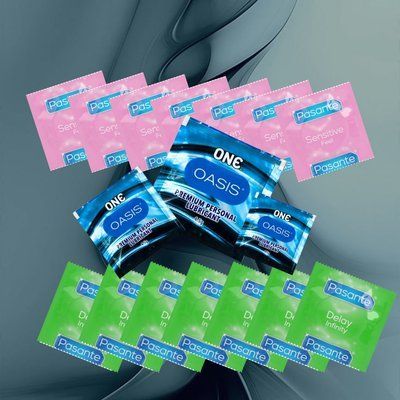 Комплект Pasante Sensitive Feel &ndash; 7 шт., EXS Delay &ndash; 7 шт., ONE Oasis 3 г &ndash; 3 шт. NO6612 фото