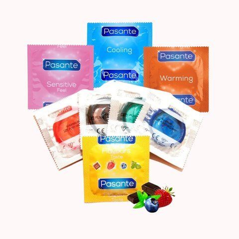 Pasante &ndash; 30 шт (Cooling, Warming, Sensitive, Blueberry, Strawberry, Chocolate) NO6964 фото