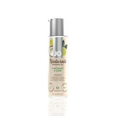 Масажна олія JO Naturals Massage Oil Coconut&Lime з натуральними ефірними оліями 120мл SO6164 фото